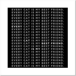 Every cat is my best friend. Posters and Art